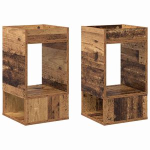 vidaXL Крайна масичка 2 бр. Старо дърво 30 x 30 x 56 см