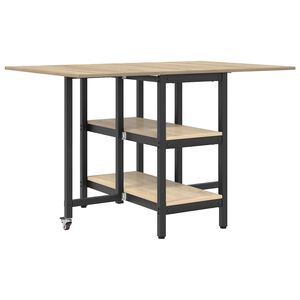 vidaXL Маса за хранене 122 x 80 x 76,5 см Инженерна дървесина