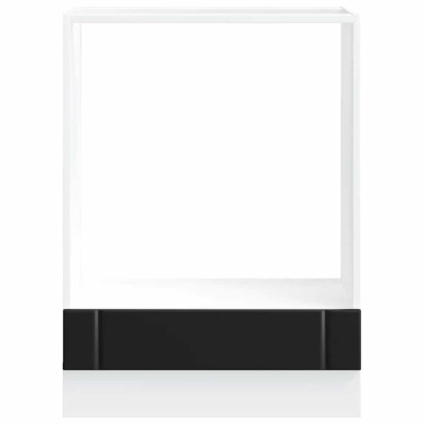 vidaXL Шкаф за фурна, Lucca, черен, инженерно дърво