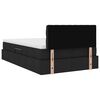 vidaXL Легло с място за съхранение и матрак Черно 120 x 200 cm