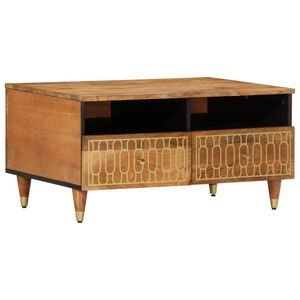 vidaXL Маса за кафе, 80x54x40 см, мангово дърво масив