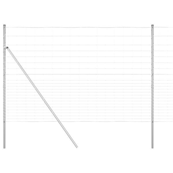 vidaXL Стълб за ограда. Галванизирана 25 x 1,6 м Стомана