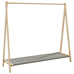 vidaXLL Закачалка за дрехи с рафтове 106x34x102 cm Бамбук