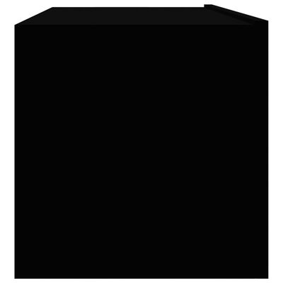 vidaXL ТВ шкаф, черен, 100x30x30 см, ПДЧ