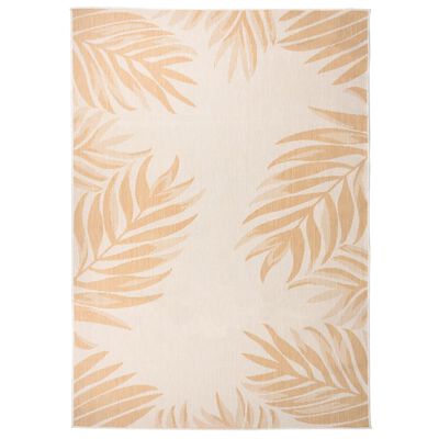 vidaXL Градински плоскотъкан килим, 140x200 см, на листа