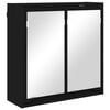 vidaXL Шкаф с огледало за баня Черно 60 x 20 x 60 cm Инженерно дърво