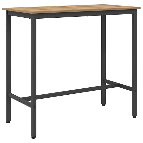 vidaXL Маса Дъб 100 x 50 x 90,5 см Инженерна дървесина и стомана