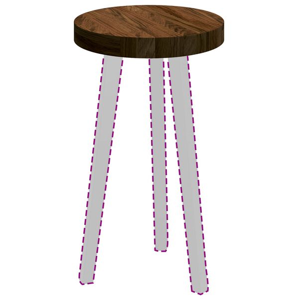 vidaXL Топ за маса Светлокафяво Ø 30 x 4 cm Солидно дъбово дърво