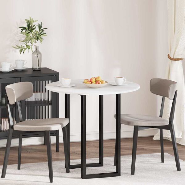 vidaXL Топ за маса Бяло 80 x 80 x 1,5 cm Инженерно дърво