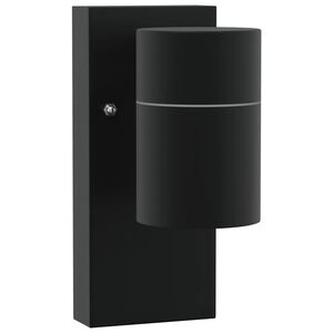 vidaXL Външна стенна лампа Черно 6,5 x 10,5 x 16 см