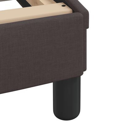 vidaXL Рамка за легло с табла, тъмнокафява, 160x200 см, плат