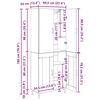 vidaXL Висок шкаф Черния дъб 69,5 x 34 x 180 см Инженерно дърво