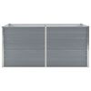 vidaXL Повдигната леха, 160x80x45 см, поцинкована стомана, сива