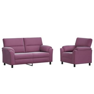 vidaXL Комплект дивани 2 pcs Лилаво Кадифе