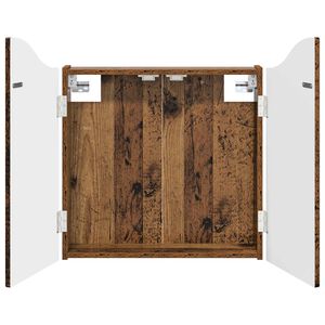 vidaXL Кабинет за дартборд Старо дърво 56 x 12 x 63 см