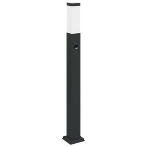 vidaXL Осветителна колона със сензор 80 см, черна, IP44