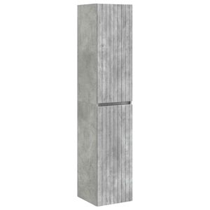 vidaXL Стенно Баня Кабинет Бетонно сиво 33 x 34,5 x 160 см