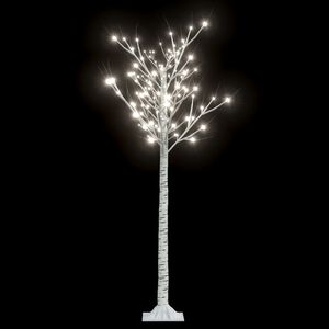 vidaXL Коледно дърво 156 LED 1,5 м студено бяло върба закрито/открито