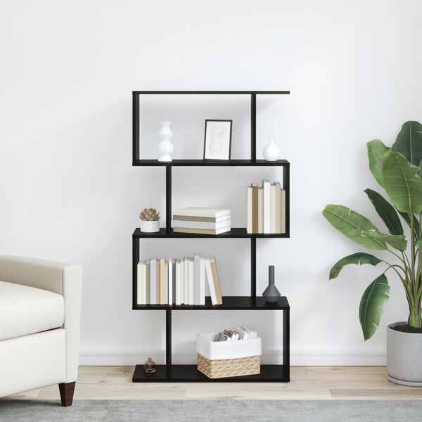 vidaXL Шкаф за книги Черния дъб 70 x 24 x 129 см Инженерно дърво