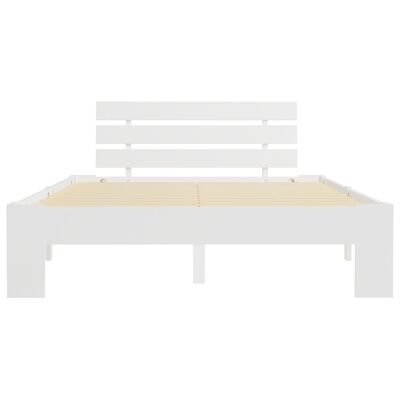 vidaXL Рамка за легло, бяла, бор масив, 140х200 см