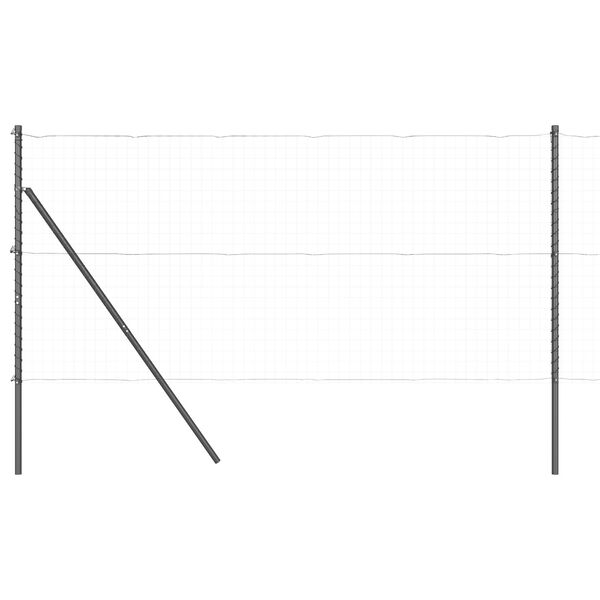 vidaXL Стълб за ограда. Друг 52 pcs Сив 3,2 x 3,2 x 190 см Стомана