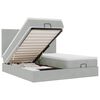 vidaXL Османска легло с матраци и LED, светлосиво, 200x200 см, кадифе