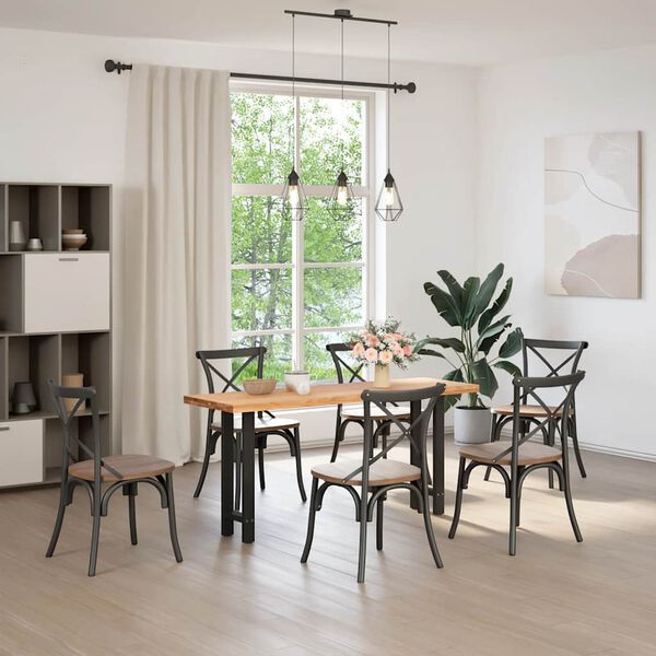 vidaXL Крака за конзолна маса, черни, 2 бр., 28 x (72-73) см, стомана