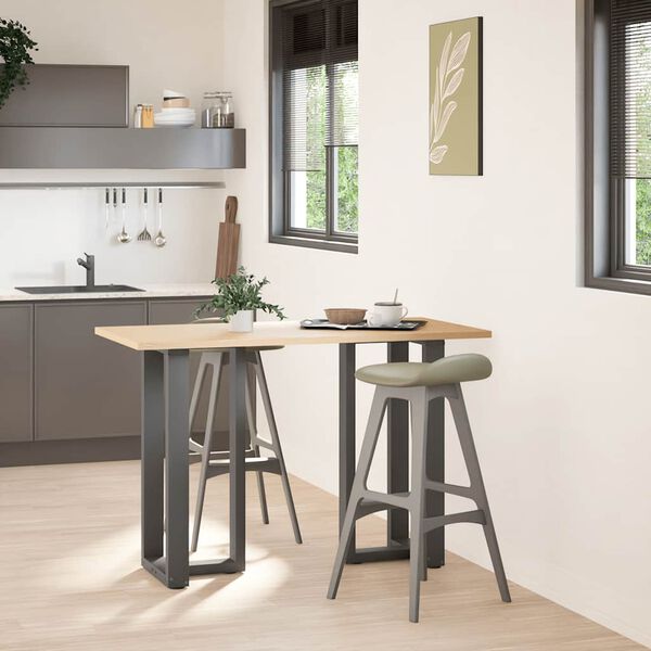 vidaXL Крака за бар маса, Т-образни, 2 бр., антрацит, 40x35x(90-91) см, стомана