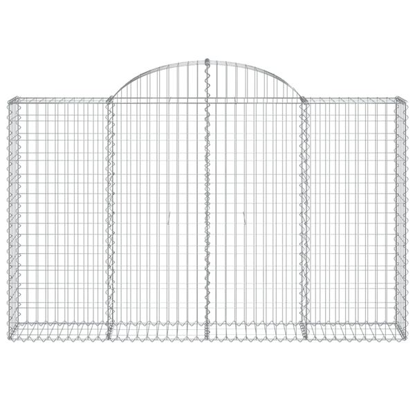 vidaXL Габионни кошници арка 11 бр 200x30x120/140см поцинковано желязо