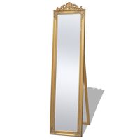 vidaXL Стенно огледало, бароков стил, 160x40 см, златисто