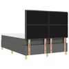 vidaXL Легло с пружинирана основа Тъмен сив 140 x 190 cm текстил