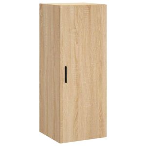vidaXL Стенен шкаф дъб сонома 34,5x34x90 см