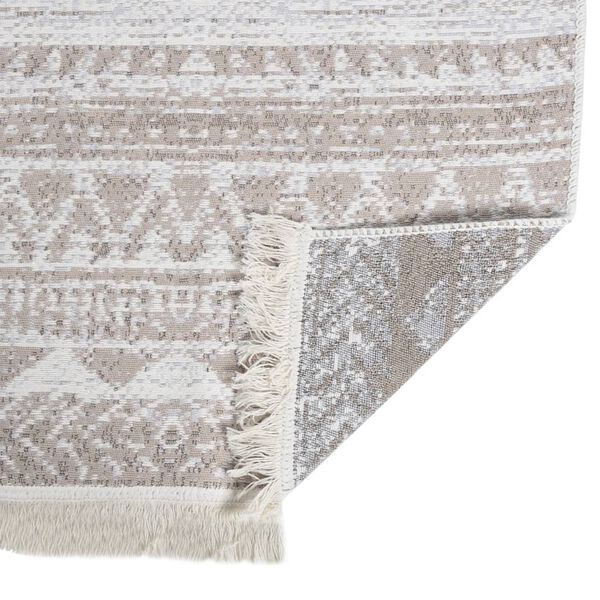 vidaXL Килим, бежов, 80x300 см, памук