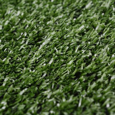 vidaXL Изкуствена трева, 1,5x5 м/7-9 мм, зелена