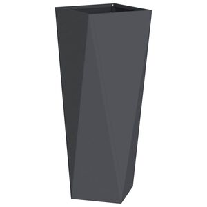 vidaXL Кашпа Антрацит 30 x 30 x 75 см Стомана