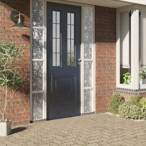 vidaXL Фолио за прозорци матирано модел на цвете 90x500 см PVC