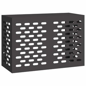 vidaXL Покритие за климатик Черно 90 x 40 x 60 см Стомана