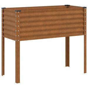 vidaXL Градинска саксия 100x45x90 см, устойчива на атмосферни влияния стомана