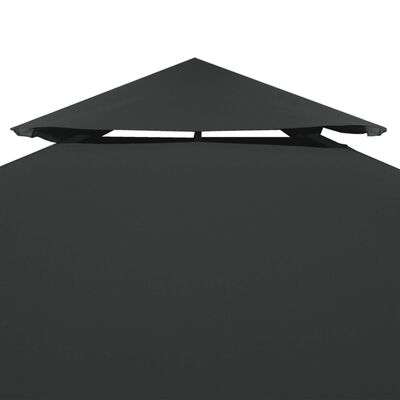 vidaXL Двоен покрив за шатра, 310 г/м², 4x3 м, антрацит