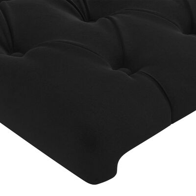 vidaXL Горна табла за легло с уши, черна, 83x23x78/88 см, кадифе