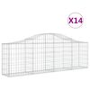 vidaXL Габионни кошници арка 14 бр 200x30x60/80 см поцинковано желязо
