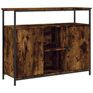 vidaXL Сайдборд, опушен дъб, 100x35x80 см, инженерно дърво