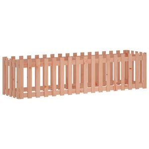 vidaXL Градинска леха с дизайн на ограда 200x50x50 см дугласки масив