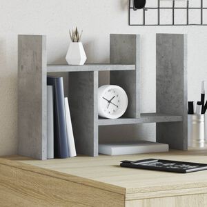 vidaXL Органайзер за бюро бетонно сив 34,5x15,5x35,5см инженерно дърво