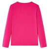 Детска тениска с дълъг ръкав, яркорозова, 104