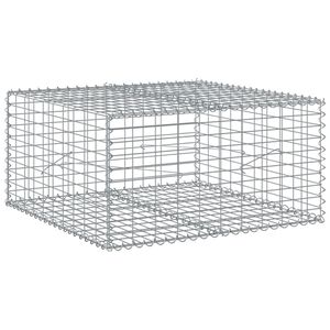 vidaXL Габионна кошница с покритие, 100x100x50 см, поцинковано желязо
