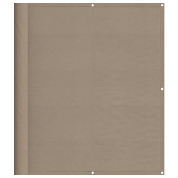 vidaXL Балконски параван таупе 120x800 см 100% полиестер оксфорд