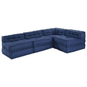 vidaXL Модулен диван Текстил Индийски 210 x 140 x 56 см
