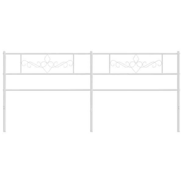 vidaXL Метална резервна табла за легло, бяла, 180 см