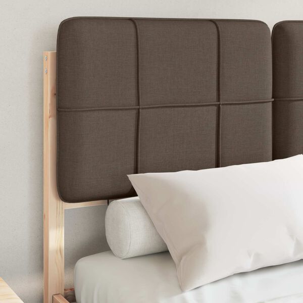 vidaXL Леглова рамка с тапицирана гръбна част Таупе 120 x 200 cm